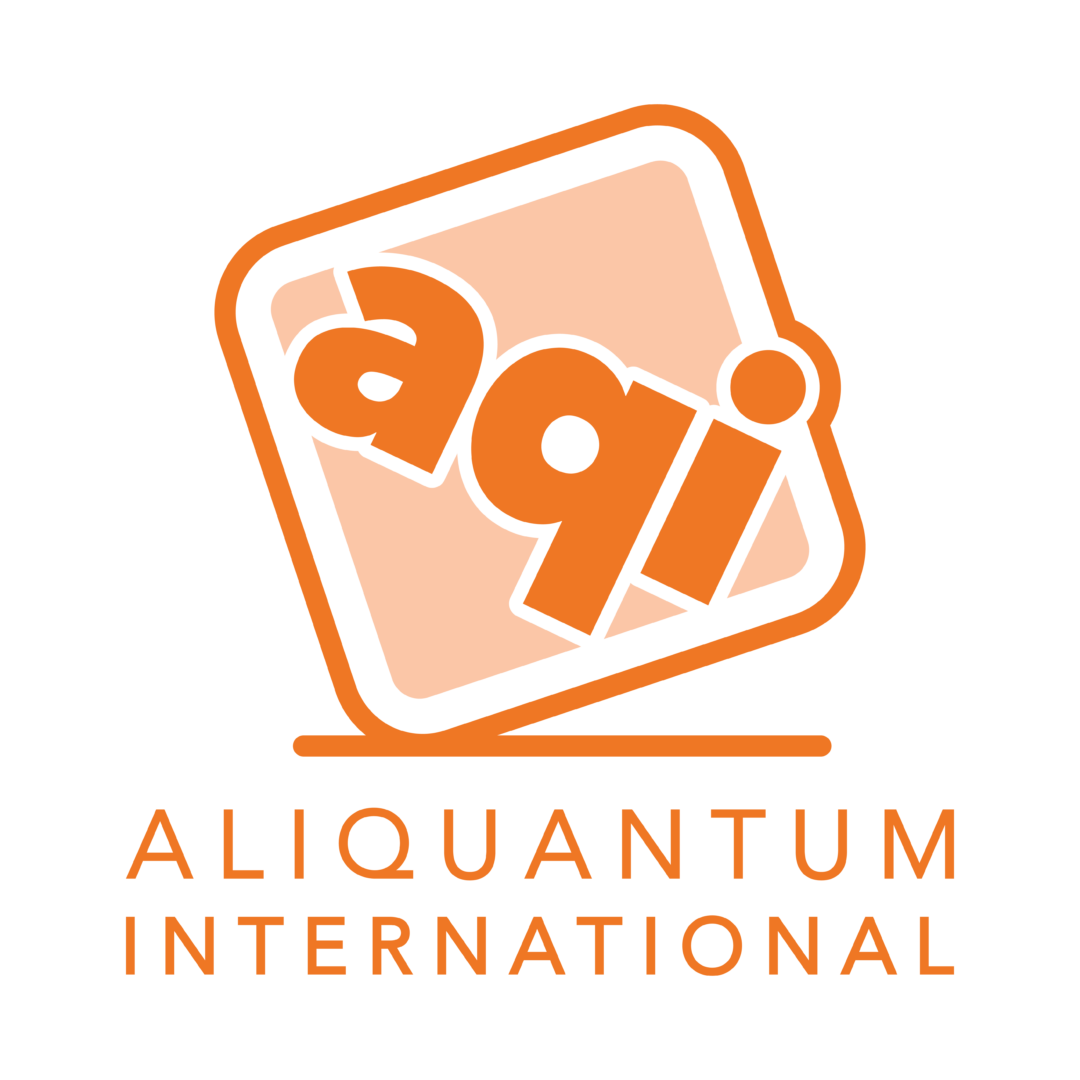 Aliquantum International logo in orange color