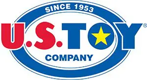 U.S. Toy Company since 1953 logo in blue color